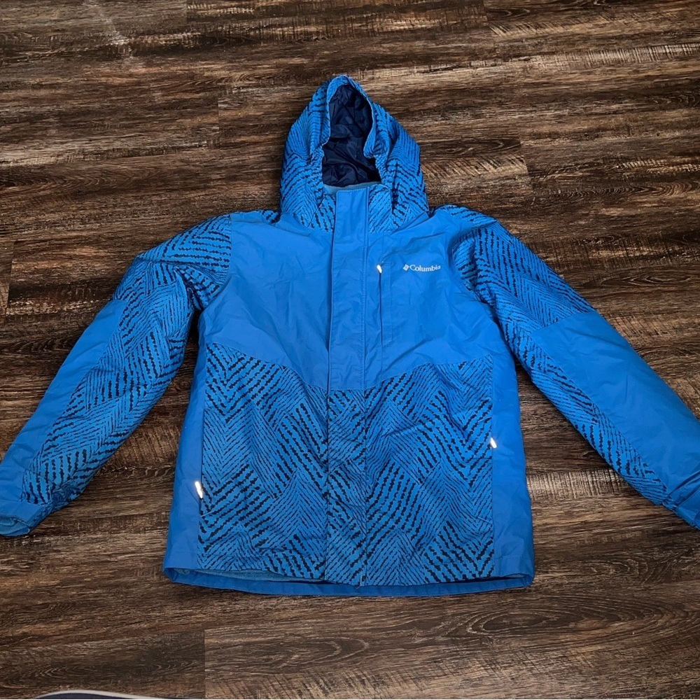 Columbia Kids Vibrant Blue Patterned Puffer Jacket - Picture 2 of 5